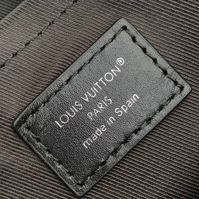 LV 25S KEEPALL CARGO BANDOULIÈRE 25 IN BLACK CALFSKIN SILVER HARDWARE