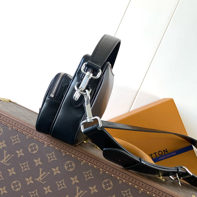 LV 25S NIL BAG 25 IN BLACK CALFSKIN SILVER HARDWARE