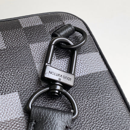 AVENUE 31 IN BLACK CANVAS CALFSKIN