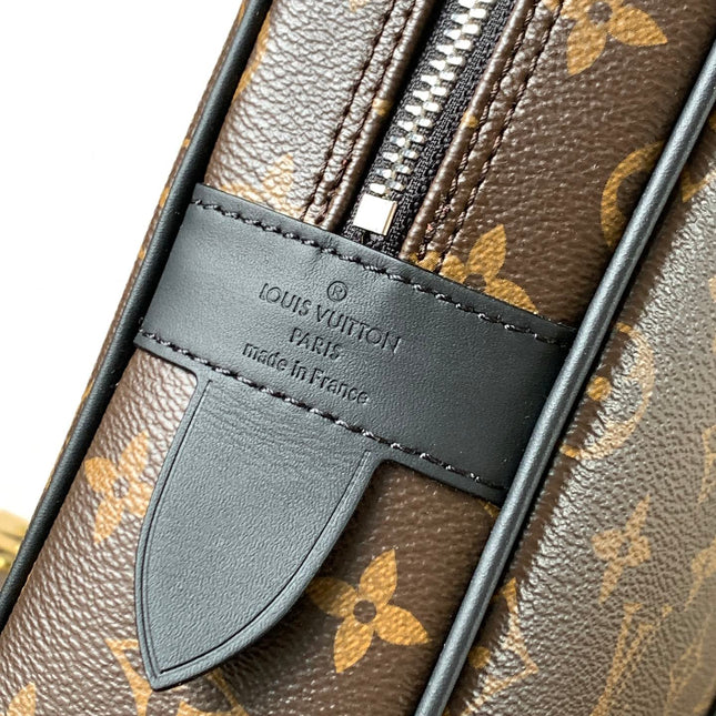LV 25S PORTE- DOCUMENTS VOYAGE 41 IN BROWN AND BLACK EMBOSSED DAMIER INFINI CALFSKIN