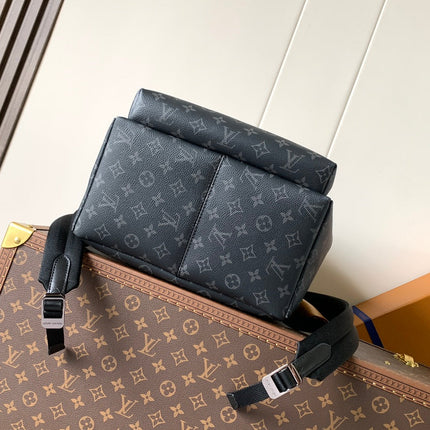LV 25S DISCOVERY PM BACKPACK 38 IN BLACK AQUA MONOGRAM ECLIPSE CANVAS AND CALFSKIN