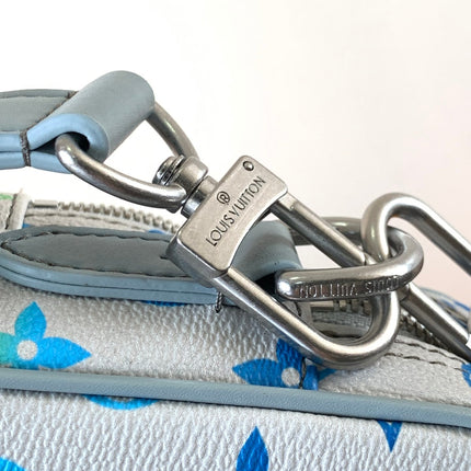LV 25S NIL BAG 25 IN LIGHT BLUE MONOGRAM CANVAS AND CALFSKIN SILVER HARDWARE