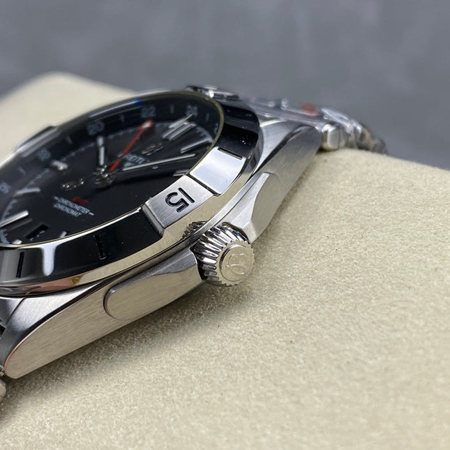 CHRONOMAT AUTOMATIC GMT 40 ALL STEEL BLACK DIAL