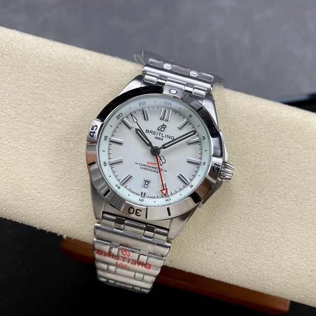 CHRONOMAT AUTOMATIC GMT 40 ALL STEEL WHITE DIAL