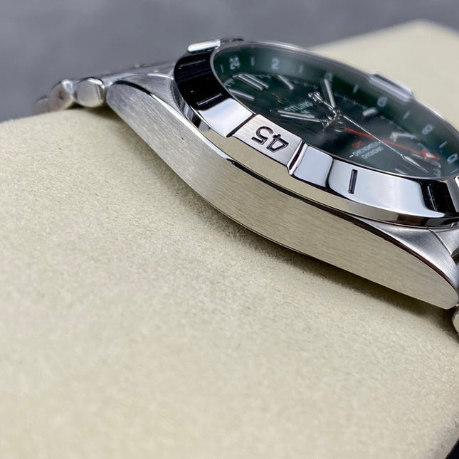 CHRONOMAT AUTOMATIC GMT 40 ALL STEEL DARK GREEN DIAL