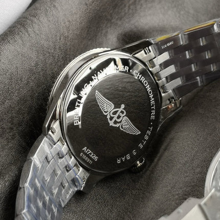 NAVITIMER AUTOMATIC 41 STEEL BEZEL BLACK AND WHITE DIAL