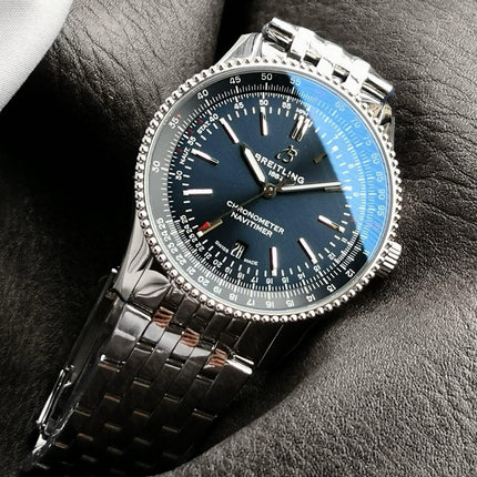 NAVITIMER AUTOMATIC 41 STEEL BEZEL MIDNIGHT BLUE DIAL