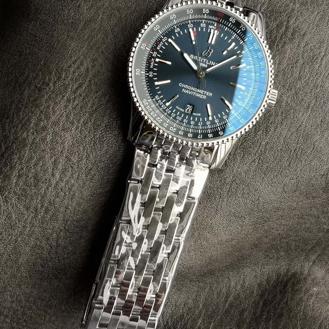 NAVITIMER AUTOMATIC 41 STEEL BEZEL MIDNIGHT BLUE DIAL
