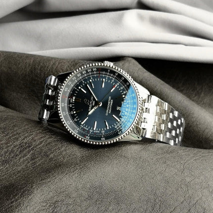 NAVITIMER AUTOMATIC 41 STEEL BEZEL MIDNIGHT BLUE DIAL