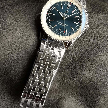 NAVITIMER AUTOMATIC 41 STEEL BEZEL MIDNIGHT BLUE AND WHITE DIAL