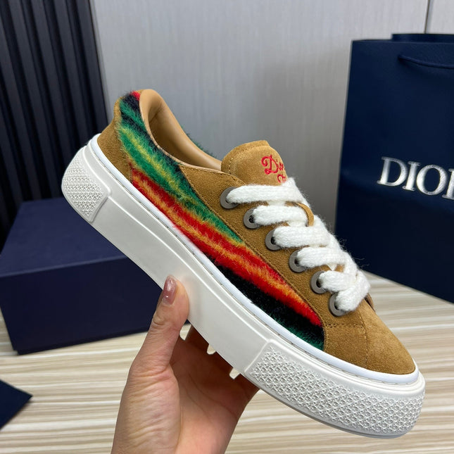 CD B33 SNEAKER BRONZE SUEDE AND FABRIC