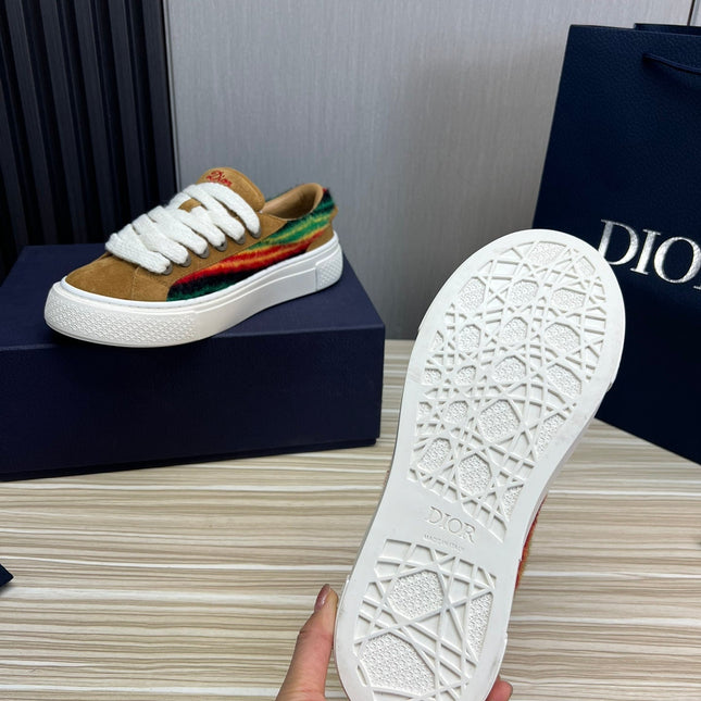 CD B33 SNEAKER BRONZE SUEDE AND FABRIC