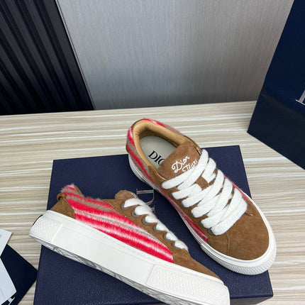 CD B33 SNEAKER BROWN SUEDE AND FABRIC