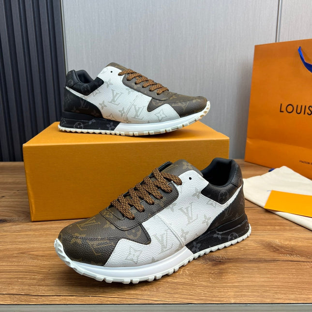 LV SNEAKER BROWN MIX WHITE AND GREY MONOGRAM CALFSKIN