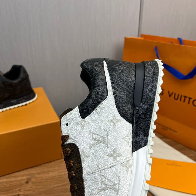 LV SNEAKER BROWN MIX WHITE AND GREY MONOGRAM CALFSKIN