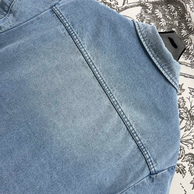 JACKET DENIM JACQUARD DUSTY BLUE 266724