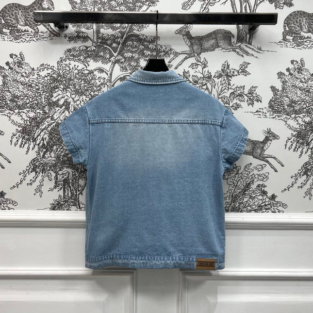 JACKET DENIM JACQUARD DUSTY BLUE 266724