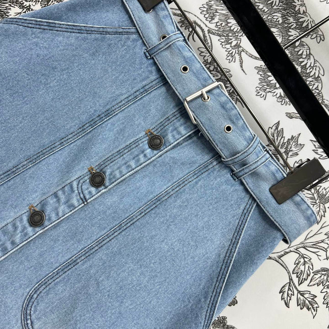 JEAN SKIRT DENIM JACQUARD DUSTY BLUE 266730