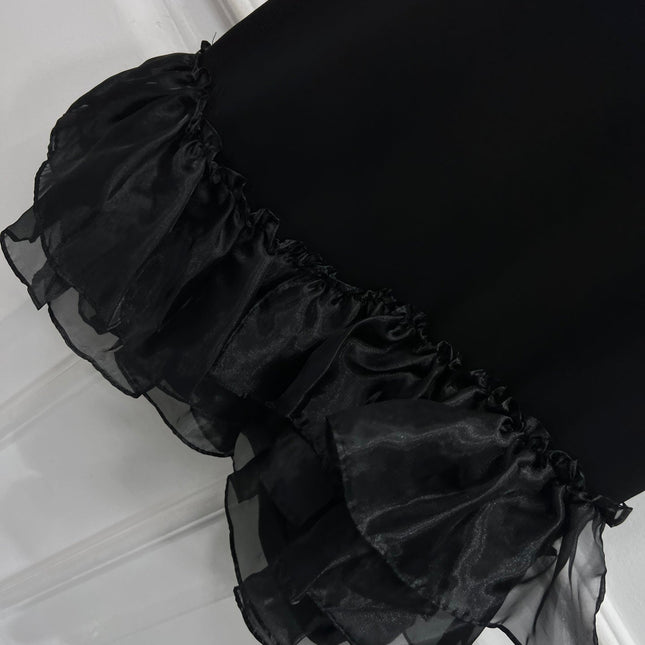 LOEWE SHORT SLEEVE CREW NECK ORGANZA DRESS 268755