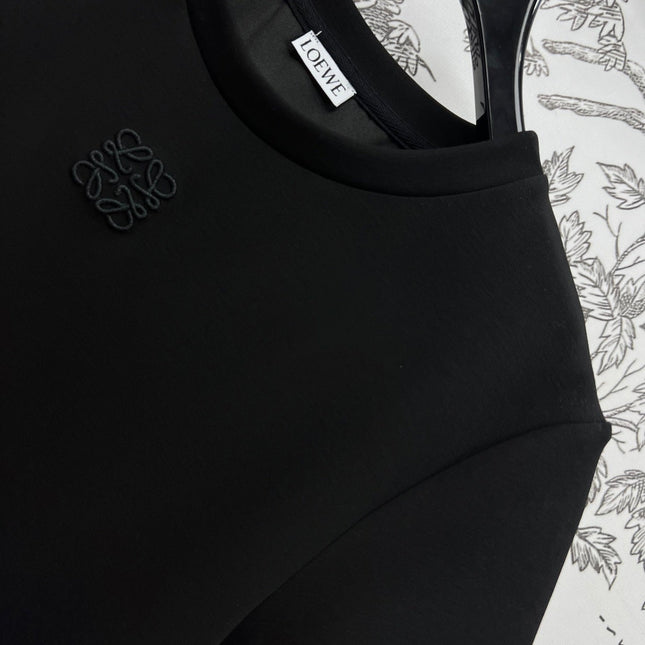 LOEWE SHORT SLEEVE CREW NECK ORGANZA DRESS 268755