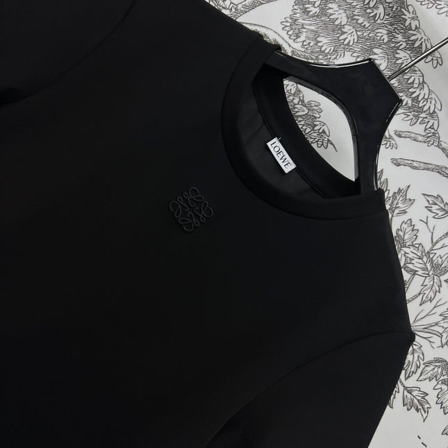 LOEWE SHORT SLEEVE CREW NECK ORGANZA DRESS 268755