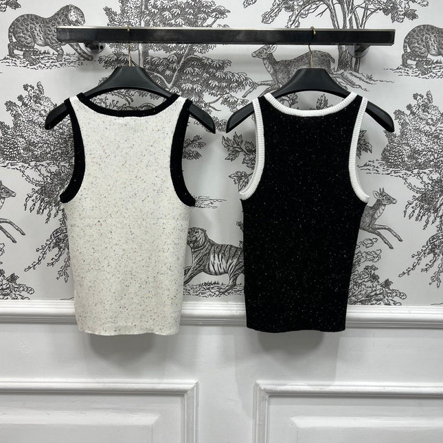 CC CREW NECK SLEEVELESS KNIT TOP 268567