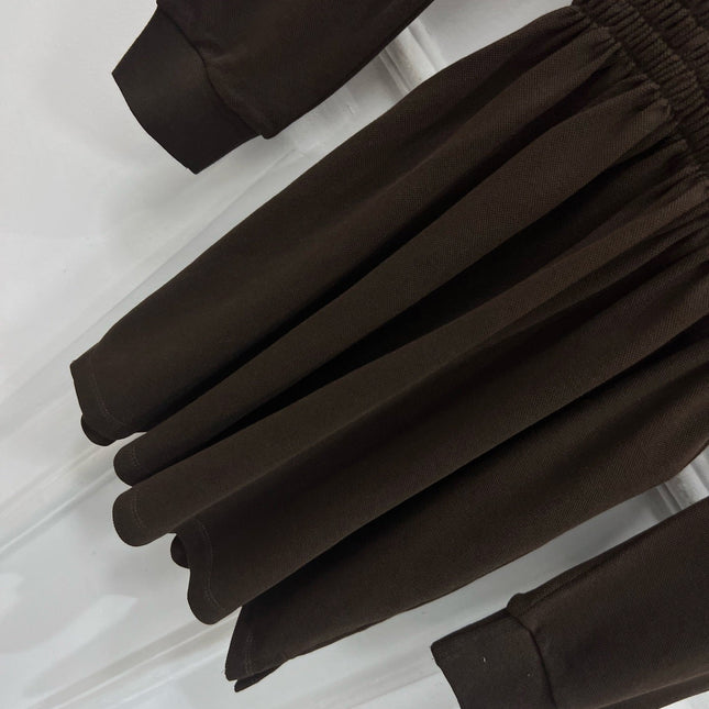 MIU POLO DRESS DARK BROWN 274604