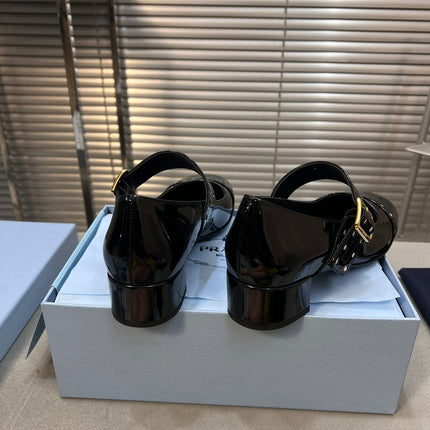 MARY JANE PUMPS IN BLACK GLOSSY CALFSKIN