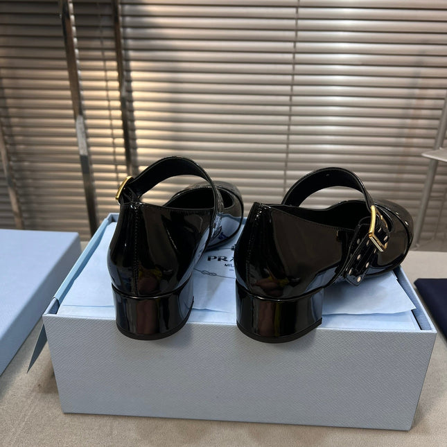 MARY JANE PUMPS IN BLACK GLOSSY CALFSKIN