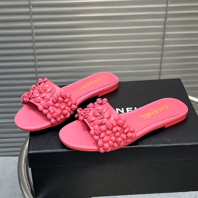 SLIPPERS CAMELLIA IN PINK CALFSKIN