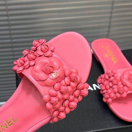 SLIPPERS CAMELLIA IN PINK CALFSKIN