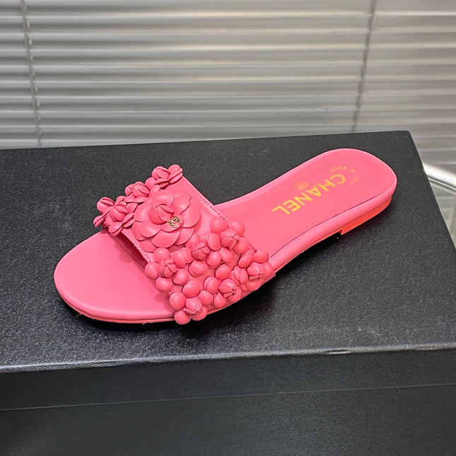 SLIPPERS CAMELLIA IN PINK CALFSKIN