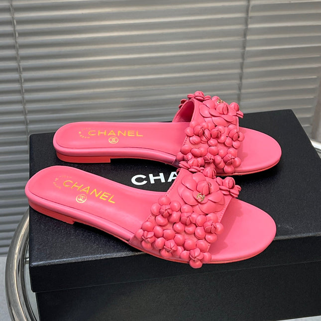 SLIPPERS CAMELLIA IN PINK CALFSKIN