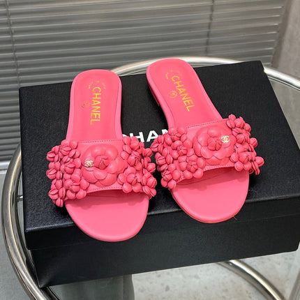 SLIPPERS CAMELLIA IN PINK CALFSKIN