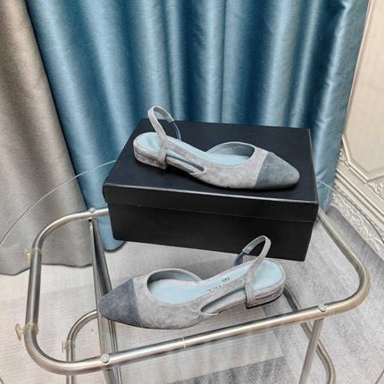 CC SLINGBACK 25S 25 MM GREY SUEDE