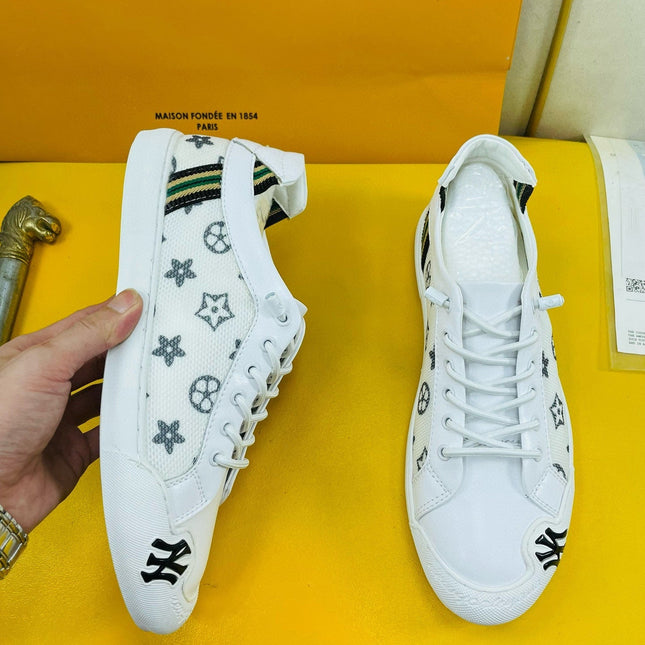 LV SNEAKER WHITE MONOGRAM JACQUARD AND CALFSKIN