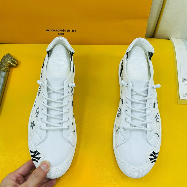 LV SNEAKER WHITE MONOGRAM JACQUARD AND CALFSKIN