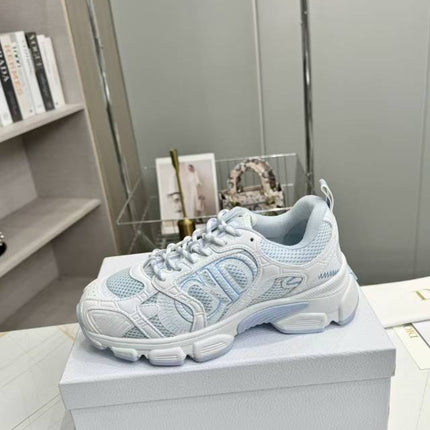 CD CHORONO SNEAKER IN WHITE AND LIGHT BLUE MESH