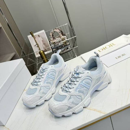CD CHORONO SNEAKER IN WHITE AND LIGHT BLUE MESH