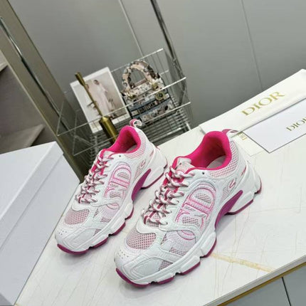 CD CHORONO SNEAKER IN WHITE AND PINK MESH