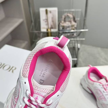 CD CHORONO SNEAKER IN WHITE AND PINK MESH