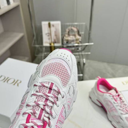 CD CHORONO SNEAKER IN WHITE AND PINK MESH