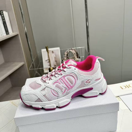 CD CHORONO SNEAKER IN WHITE AND PINK MESH