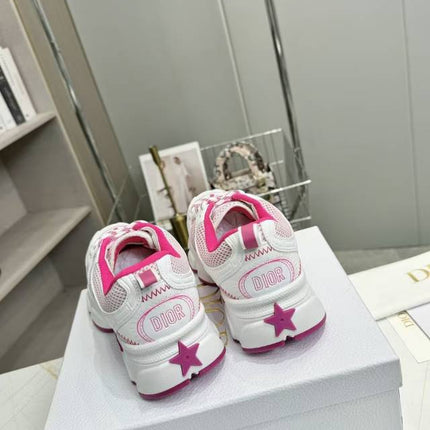 CD CHORONO SNEAKER IN WHITE AND PINK MESH