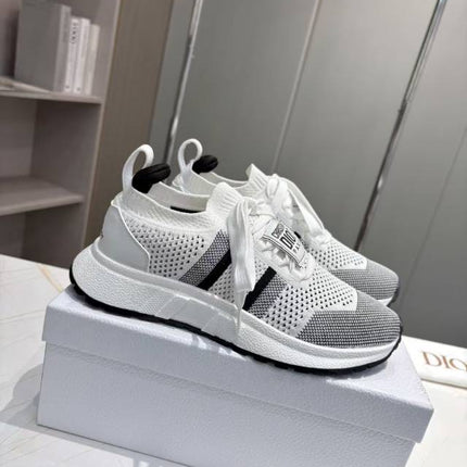 CD RUN SNEAKER 25S IN BLACK AND WHITE MESH FABRIC TWO-TONE SOLE
