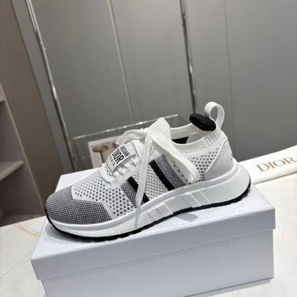 CD RUN SNEAKER 25S IN BLACK AND WHITE MESH FABRIC TWO-TONE SOLE