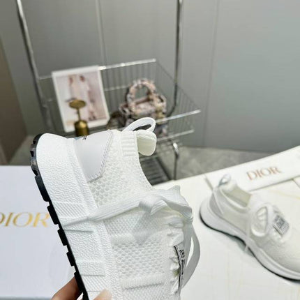 CD RUN SNEAKER IN WHITE MESH FABRIC TWO-TONE SOLE