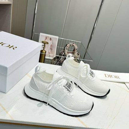 CD RUN SNEAKER IN WHITE MESH FABRIC TWO-TONE SOLE