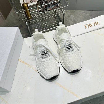 CD RUN SNEAKER IN WHITE MESH FABRIC TWO-TONE SOLE