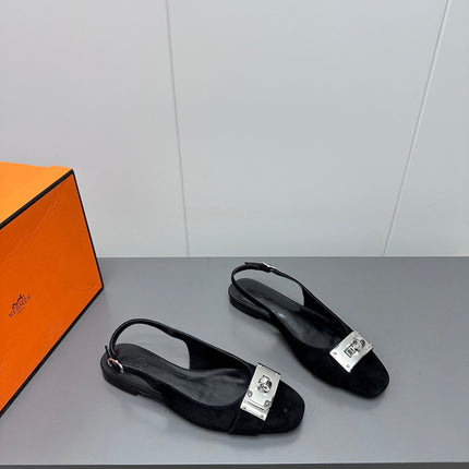 INNOCENTE SLINGBACK IN BLACK SUEDE